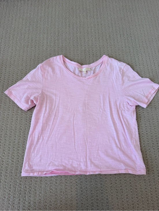 LoveShackFancy Tops - LoveShackFancy Pink Calix Cotton Tee
